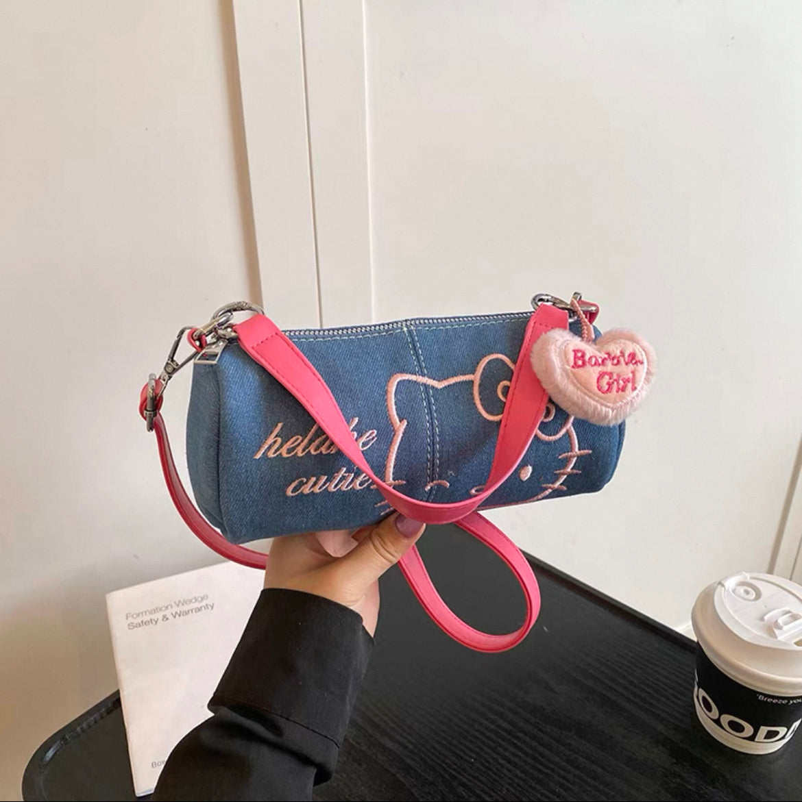 2025 Demin Kitty Handbag - 2 sizes