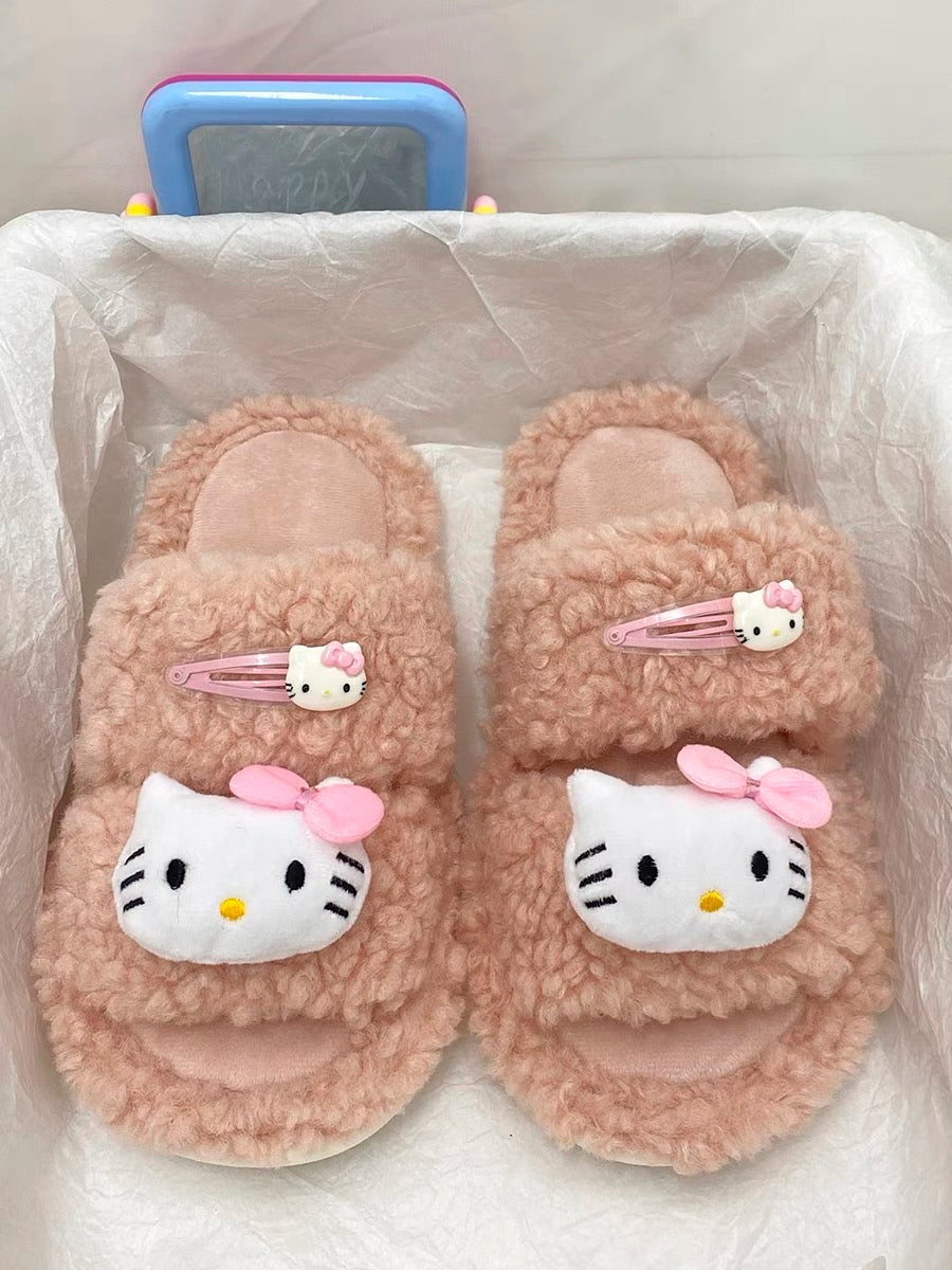 Hello Kitty Fluffy Slippers