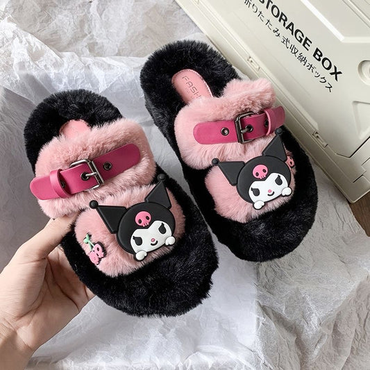 Kuromi Fluffy Slippers