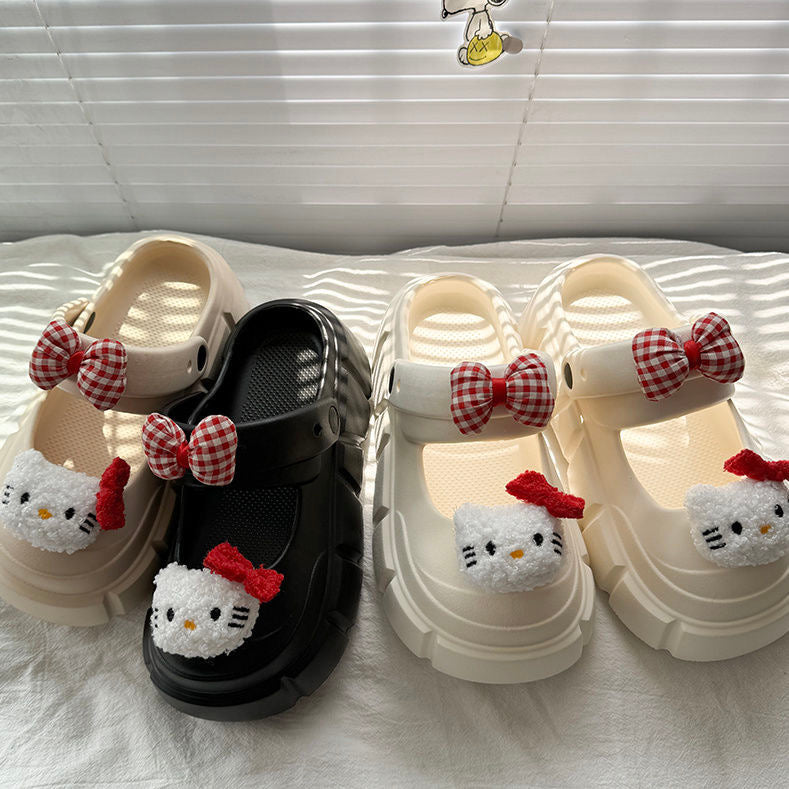 Kitty Crocs with bow