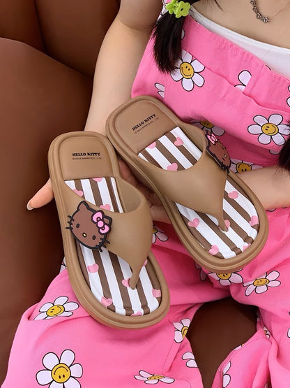 Hello Kitty Stripe printed Flipflops