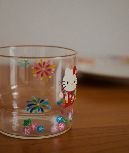 Kitty Coffee Cup with fireworks