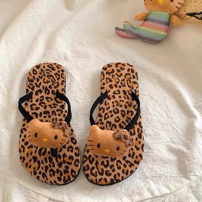 Random Flips Flops - Leopard Kitty