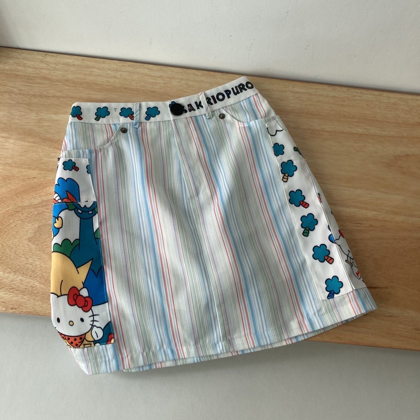 Hello Kitty Cartoon Striped Skirt /Shorts