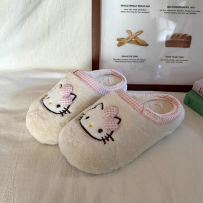 Classic Fuzzy Slippers with bow