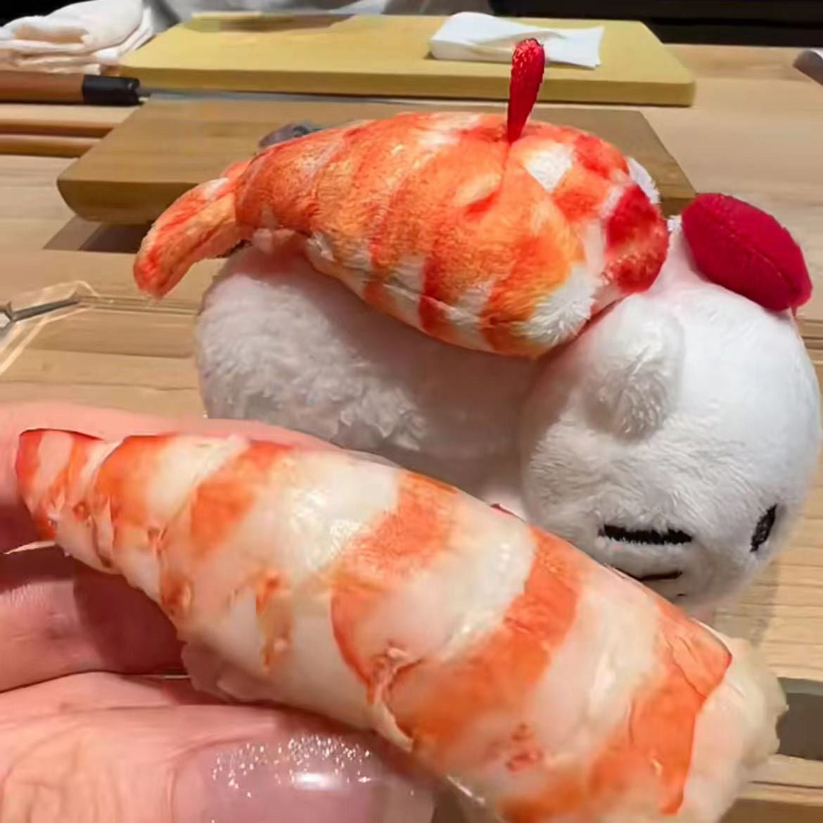 Sushi Kitty Plush Keychain