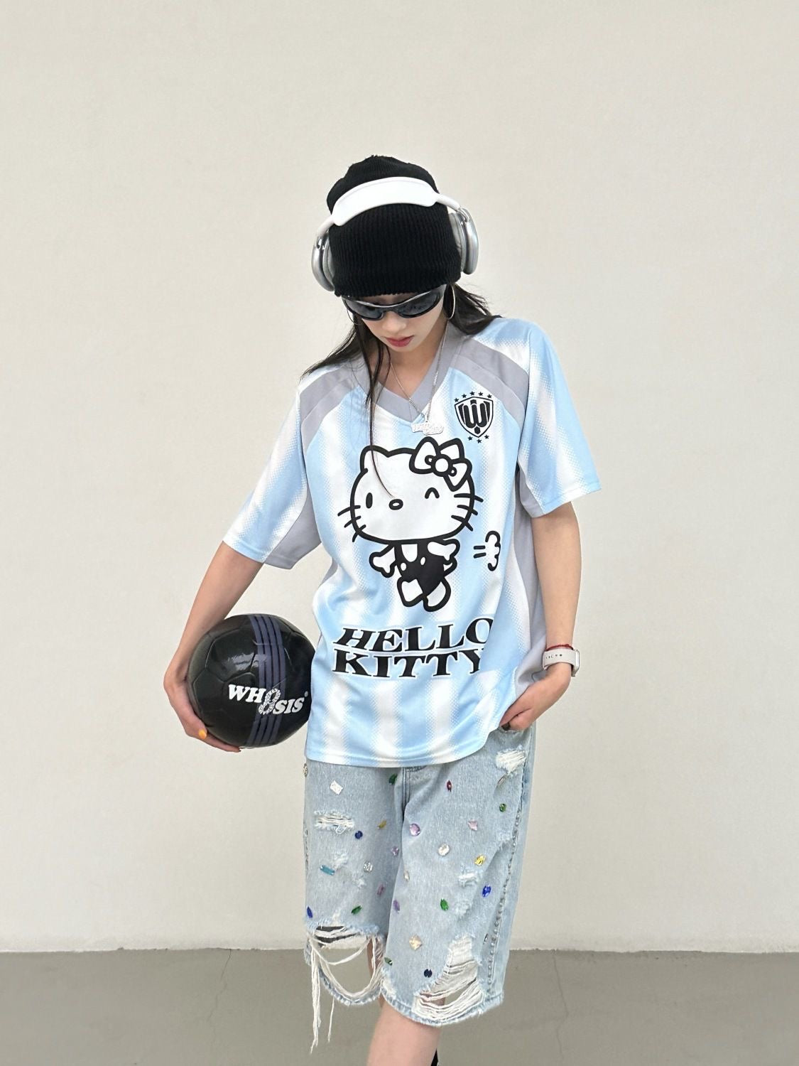 Hello Kitty x Whoosis Football Tee