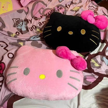 Hello Kitty Plush Pillow- pink/black