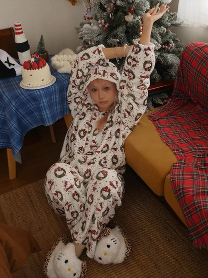 Christmas Fluffy Pajama Set