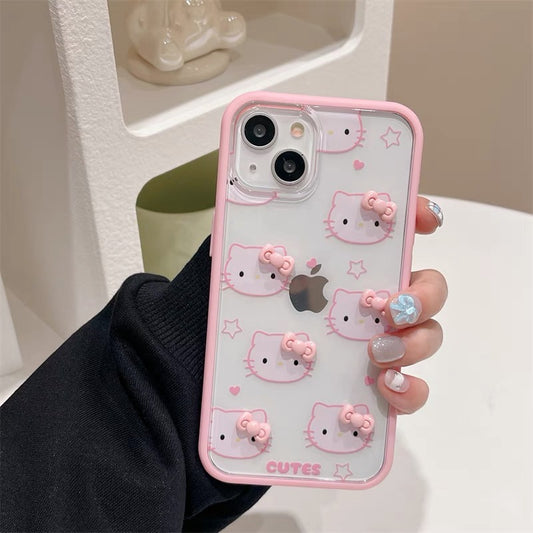 Pinky Kitty Phone case - 3D bow