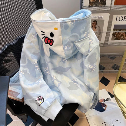 Hello Kitty Baby Blue Early Autumn Hoodie