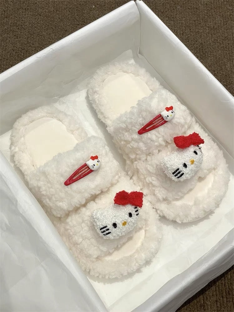 Hello Kitty Fluffy Slippers