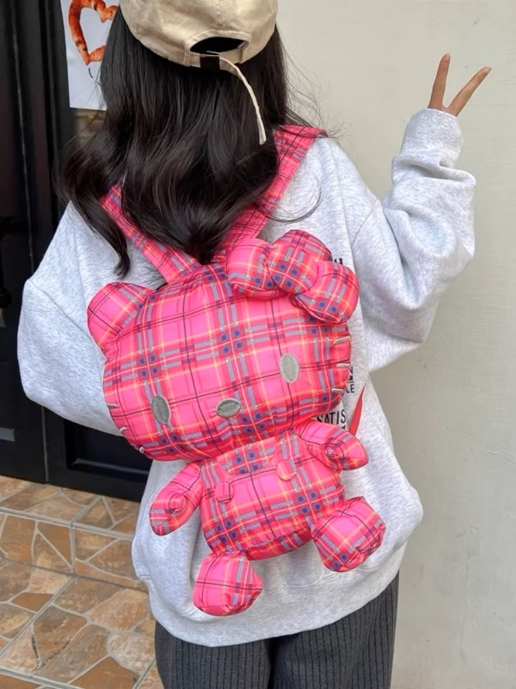 Hello Kitty Plaid Backpack