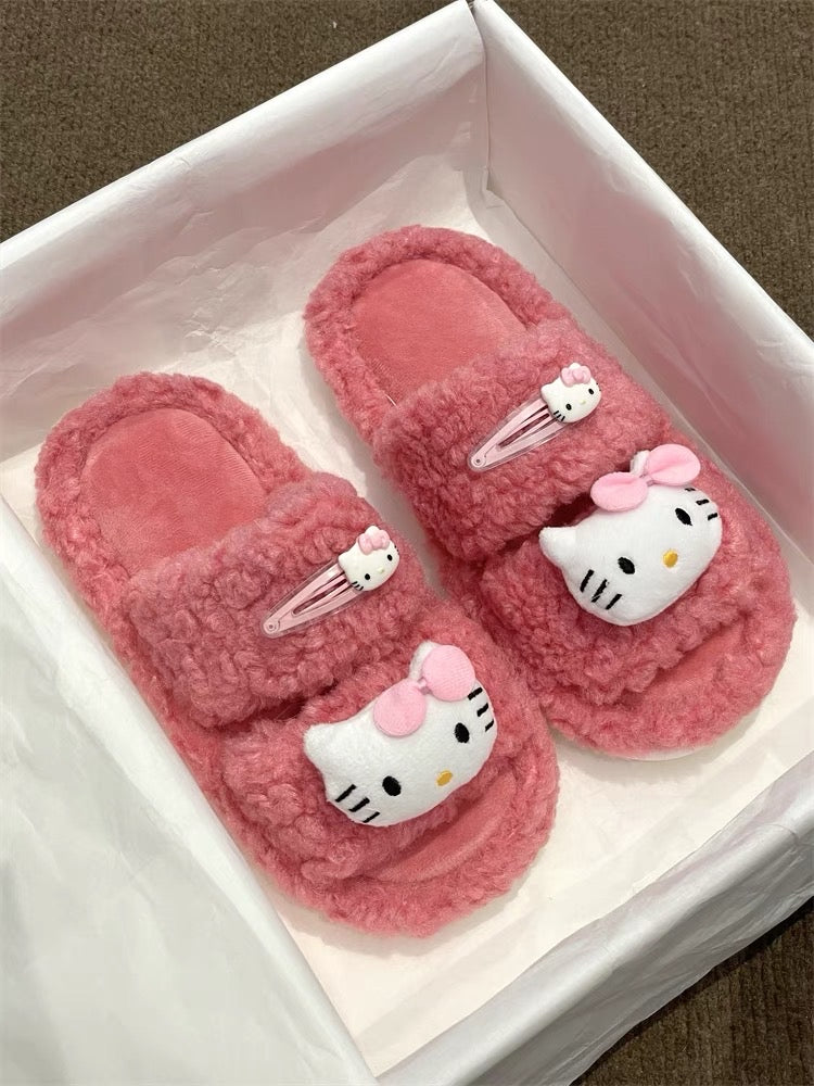 Hello Kitty Fluffy Slippers