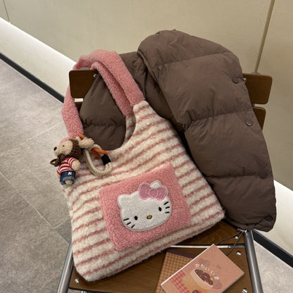 Striped Fluffy Bag