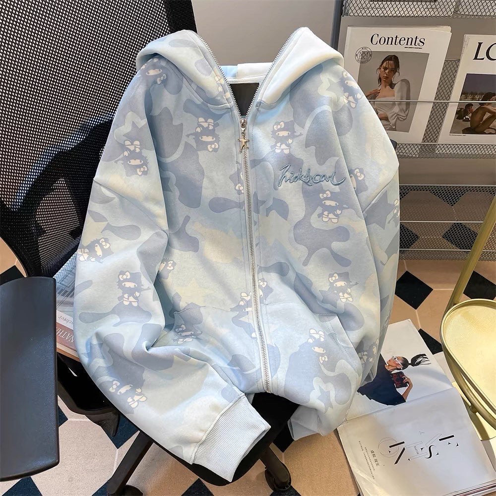 Hello Kitty Baby Blue Early Autumn Hoodie