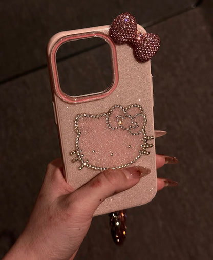 Pinky Shiny Phonecase with kitty head