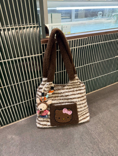 Striped Fluffy Bag