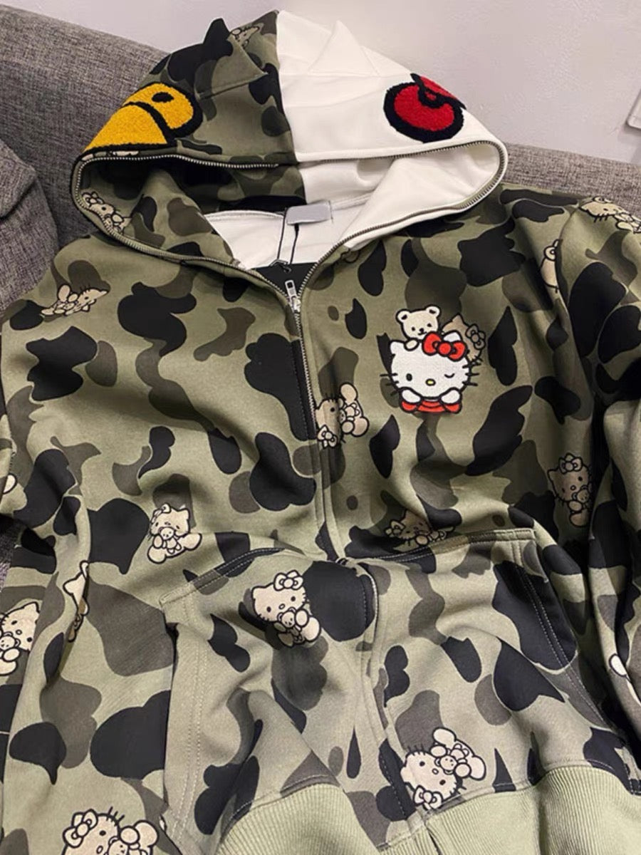 Hello Kitty Camouflage Hoodie