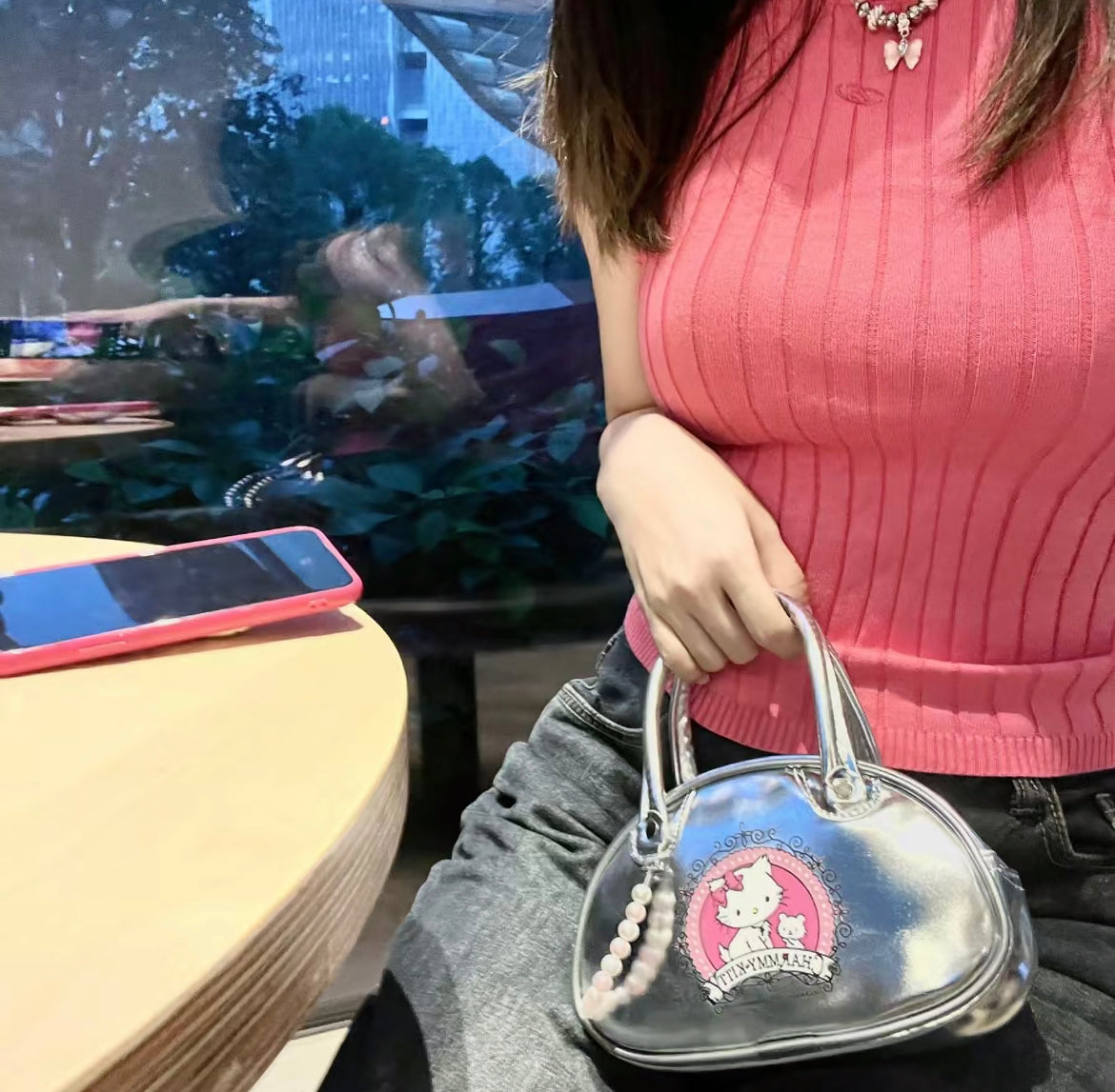 Hello Kitty Silver Handbag