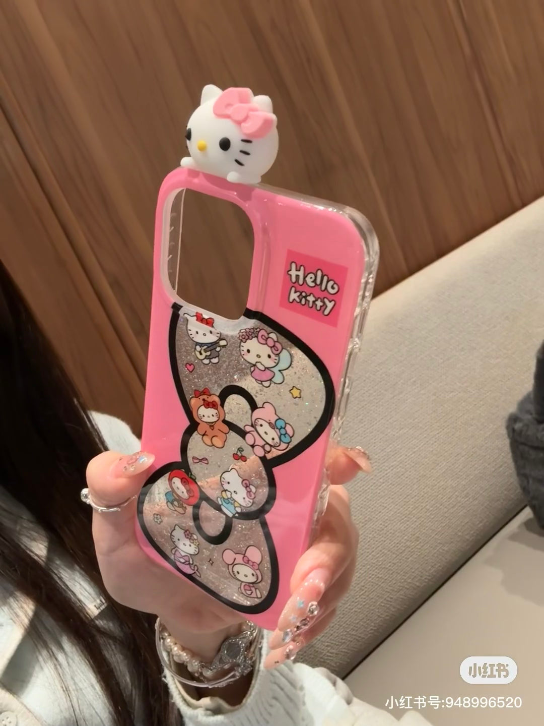 Pinky Phone case with big bow