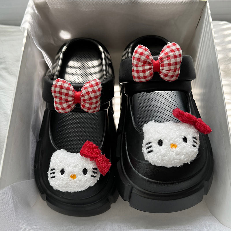 Kitty Crocs with bow