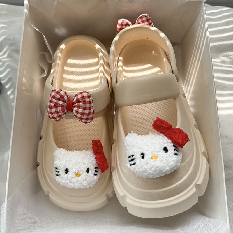 Kitty Crocs with bow