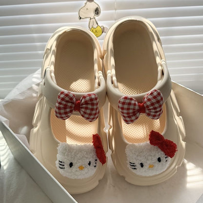 Kitty Crocs with bow