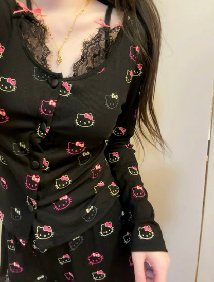 Blacky Kitty Pajama set