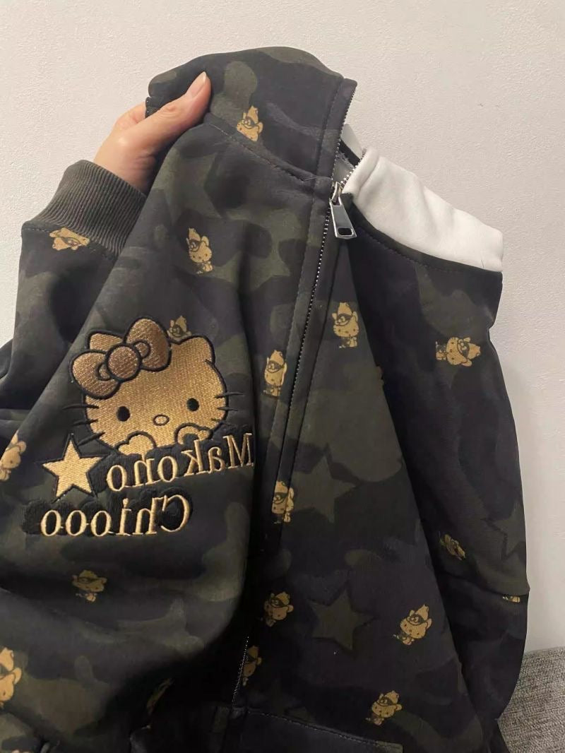 Hello Kitty Camouflage Hoodie