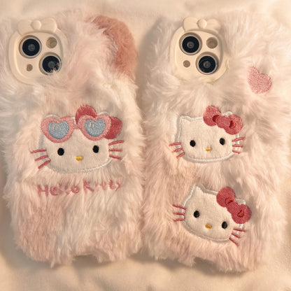 Fluffy Hello Kitty Phone Case