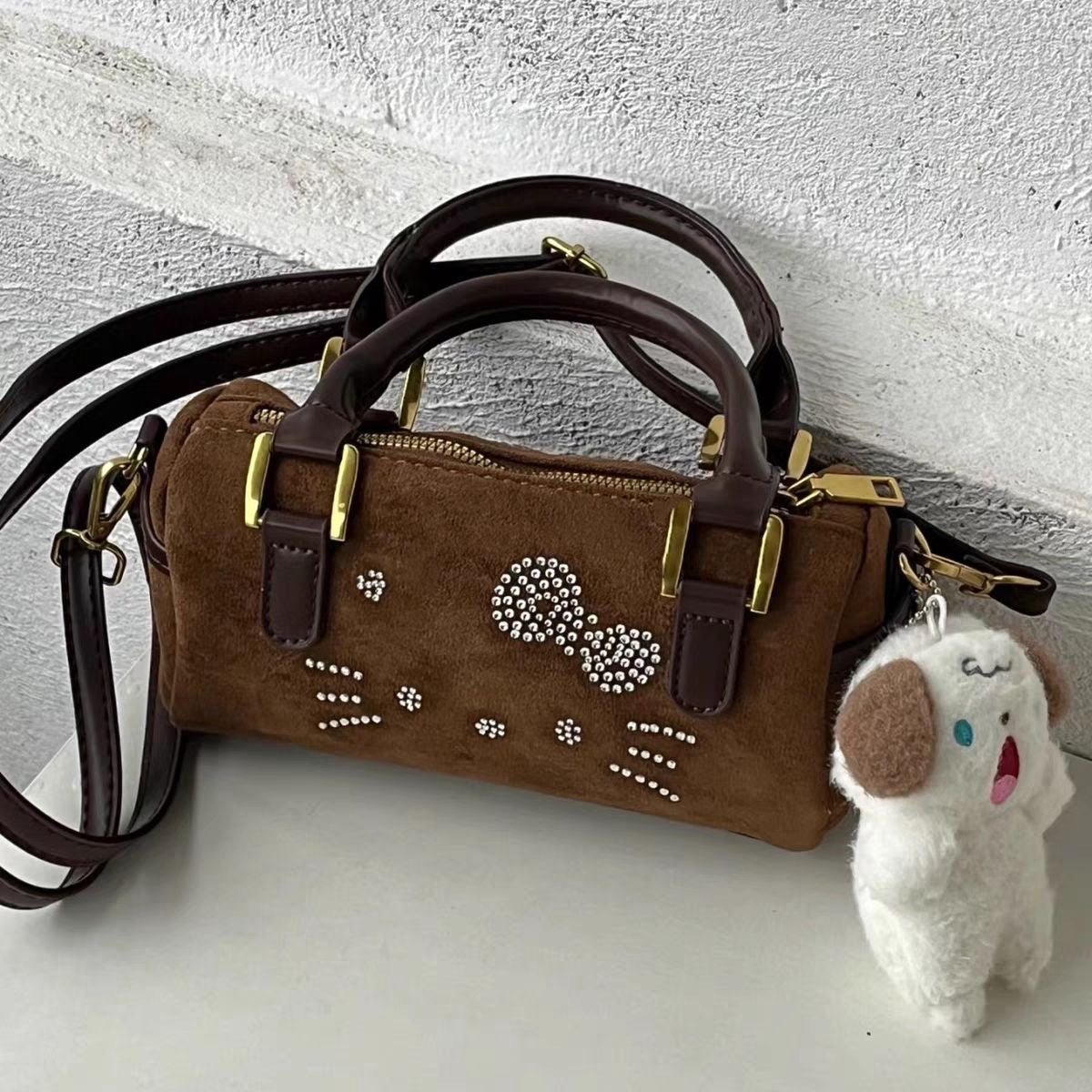 Hello Kitty Caramel Handbag - Handmade Diamond decor