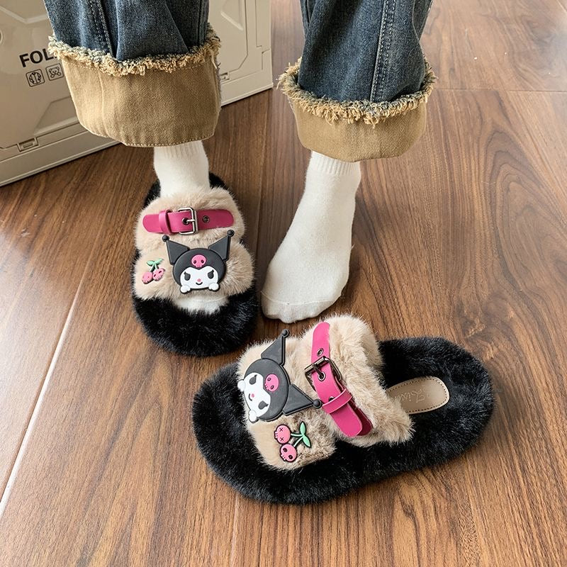 Kuromi Fluffy Slippers