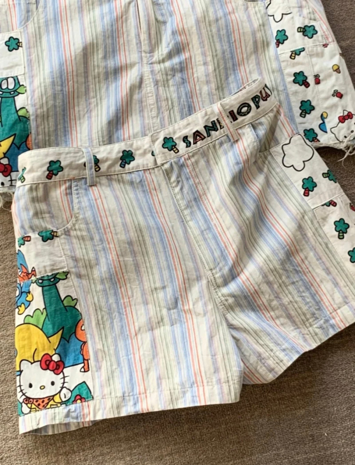 Hello Kitty Cartoon Striped Skirt /Shorts