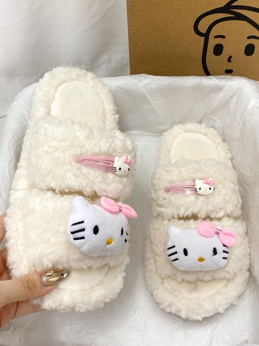 Hello Kitty Fluffy Slippers