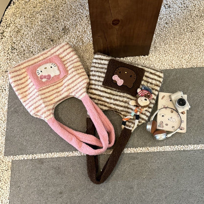 Striped Fluffy Bag