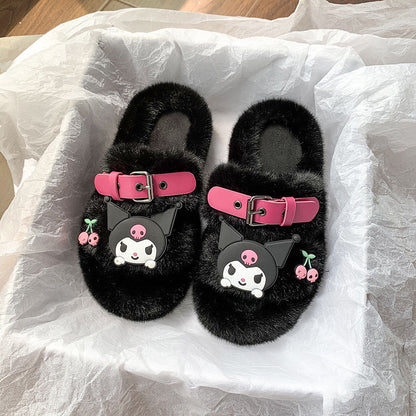 Kuromi Fluffy Slippers