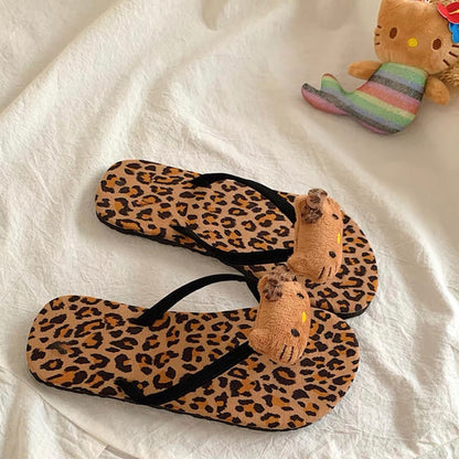 Random Flips Flops - Leopard Kitty