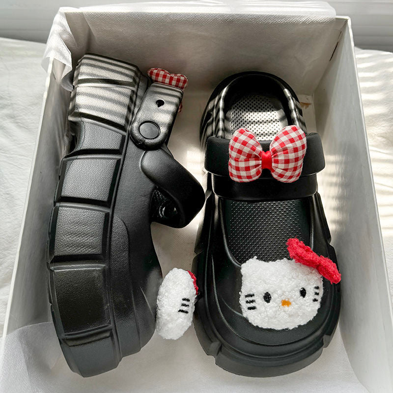 Kitty Crocs with bow