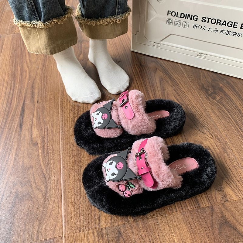 Kuromi Fluffy Slippers