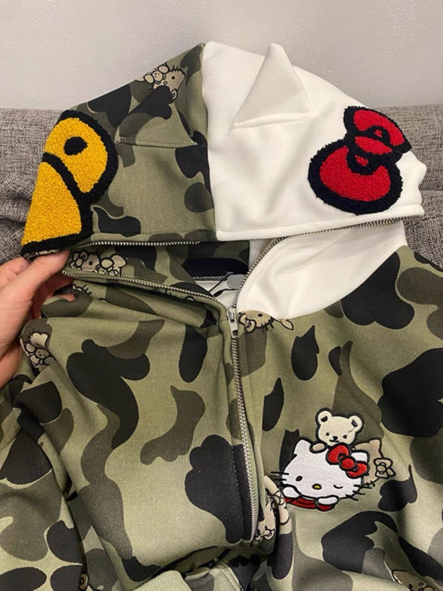 Hello Kitty Camouflage Hoodie