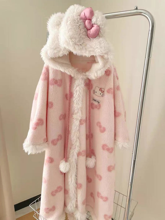 Pinky Kitty Fluffy Blanket