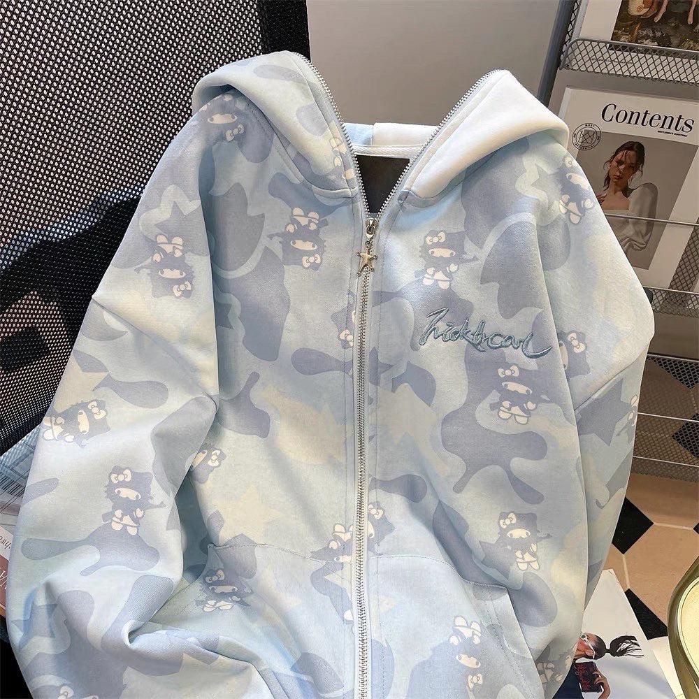 Hello Kitty Baby Blue Early Autumn Hoodie