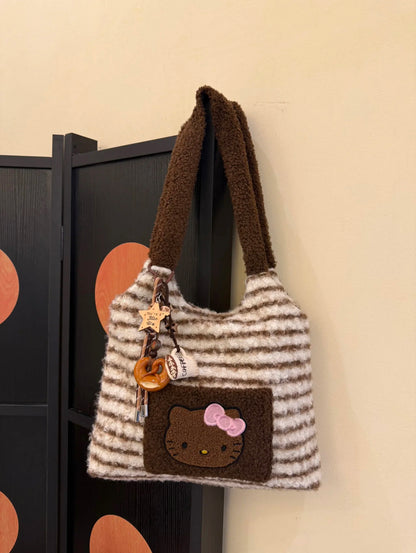 Striped Fluffy Bag