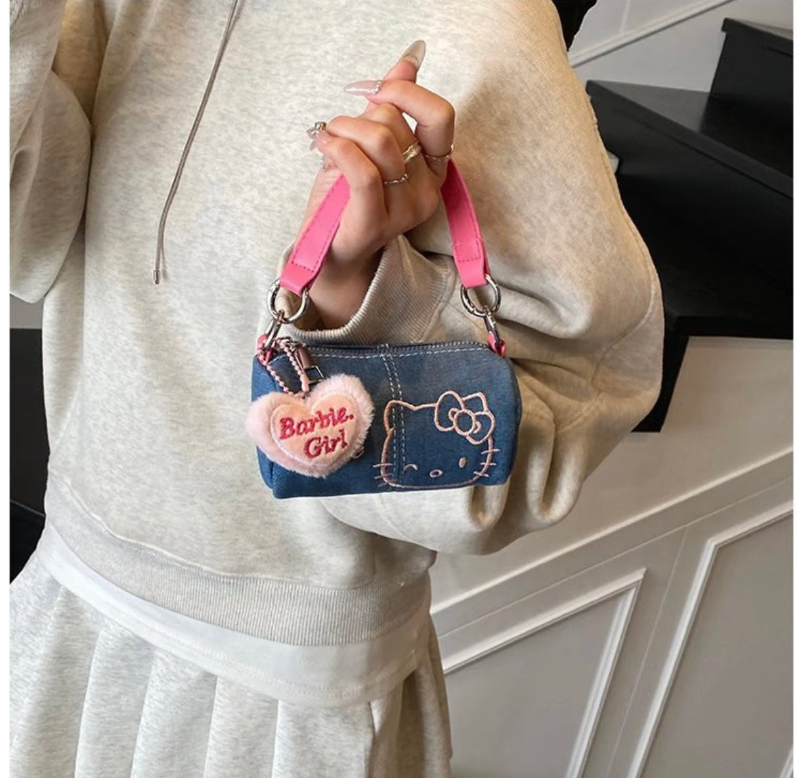 2025 Demin Kitty Handbag - 2 sizes