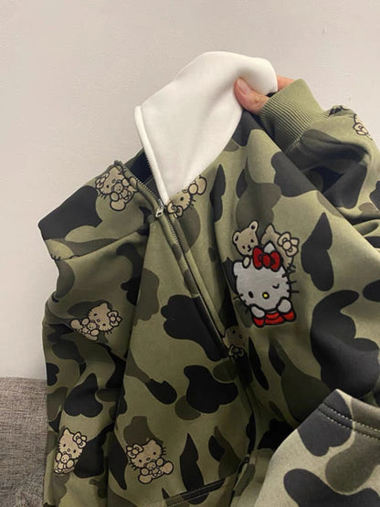 Hello Kitty Camouflage Hoodie