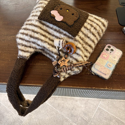 Striped Fluffy Bag