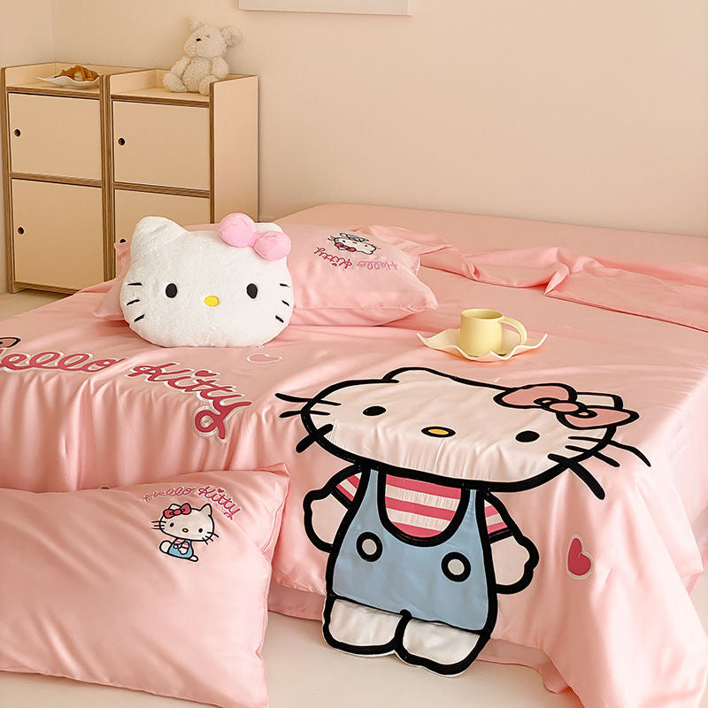 Pinky Kitty Icon Duvet Cover (single piece)