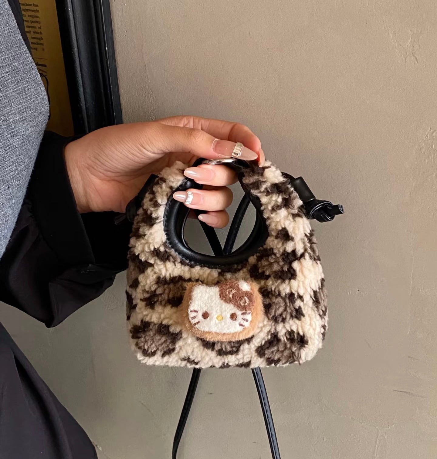 Leopard Print Fluffy Mini Bag