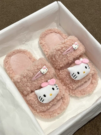 Hello Kitty Fluffy Slippers